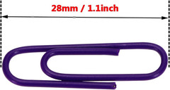 28Mm Small Vinyl Coated Paper Clips Bookmarks Smooth Decorative Memo Note Office