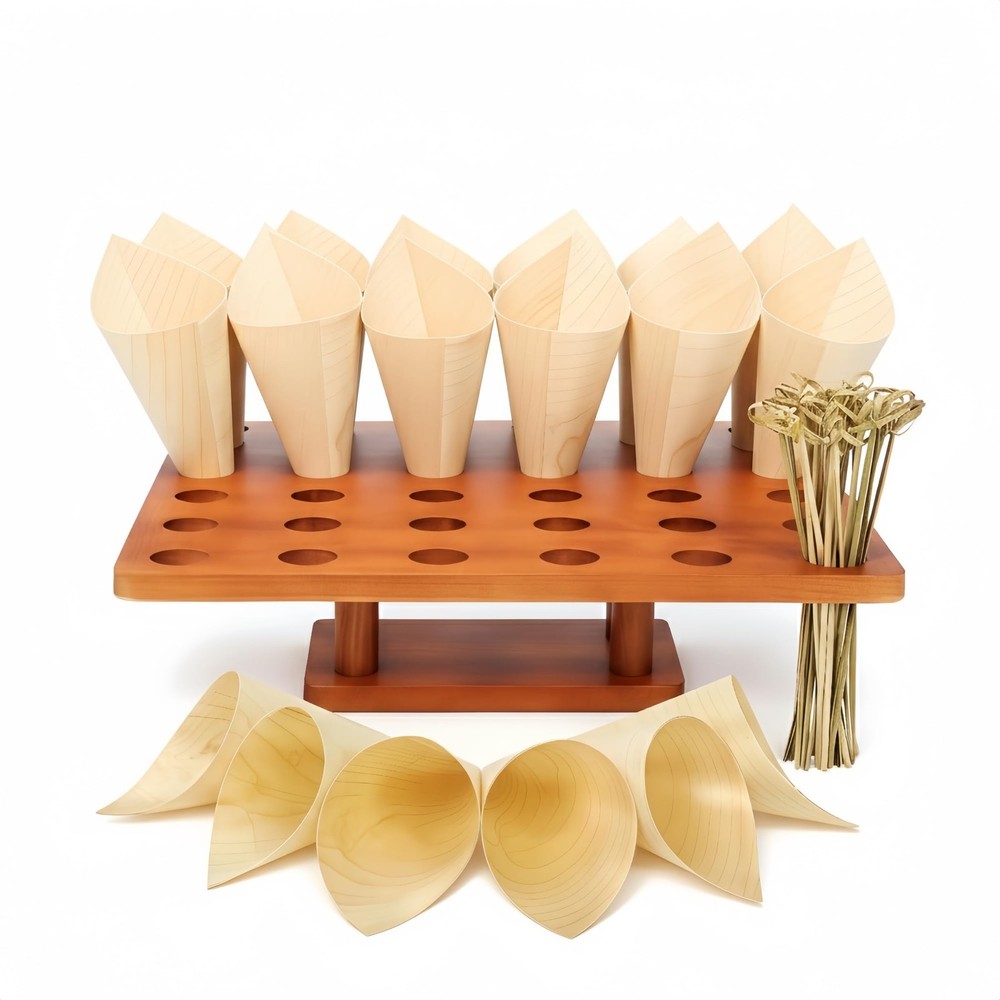 Relaxing Garden 36 Slot Wooden Cone Holder Stand 100 100 Picks 13 X 13 Cone
