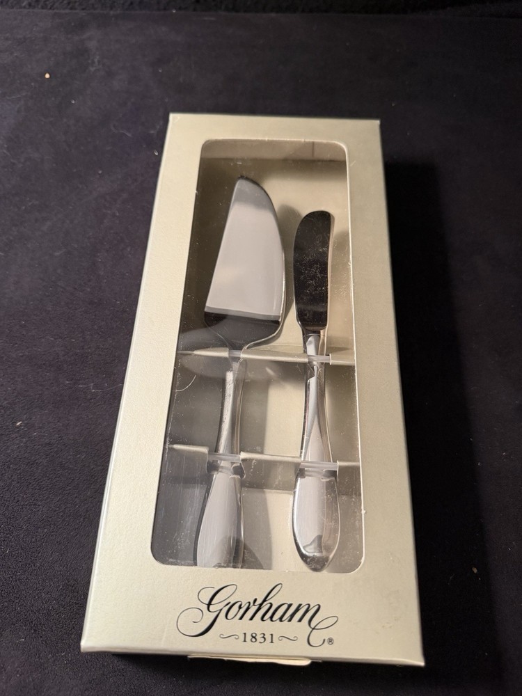 Gorham 1831 Stainless Steel Silver Cake Knife & Server Set , 2 Pieces