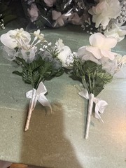 30pc White Wedding Artificial Flowers Arrangements Bouquet