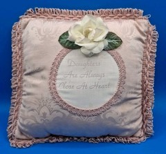 VTG Paisley Applique Rose Daughter Ring Bearer Wedding Pillow Plush 11″ Square