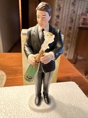 Weddingstar Victorious Groom w/ Champagne Bottle Figurine Wedding Cake Topper
