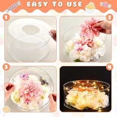Clear Fillable Cake Stand Set for Parties, 3 Sizes