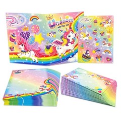 KiDEPOCH Lined Stationary Paper and Envelopes Set for Kids Unicorn Stationary…