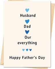 IDU Fathers Day Card Gifts for Husband, Fathers Day Card Gifts from Wife, Happy