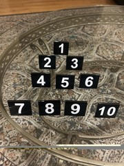 Table 1-10 Acrylic Double Sided Table Plastic Numbers for Events & Parties