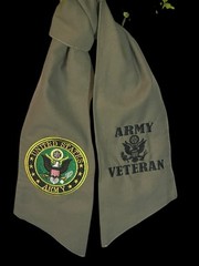 US Army Seal (Green) Cotton Wreath Sash (2 Logos) 50k Stitch