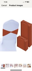100 Terracotta Spandex Stretch Chair Sashes Bow without Ring Wedding Décor