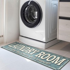 20×59 Inch Laundry Room Rug NonSlip Runner Mat StainResistant Entryway Blue