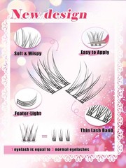 151 Pcs D Curl Natural Wispy Individual Lash Clusters For Daily Use