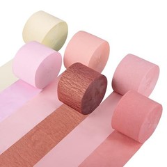 Crepe Paper Streamers Party Decorations, 6 Rolls Pink Rose Gold Party rose gold