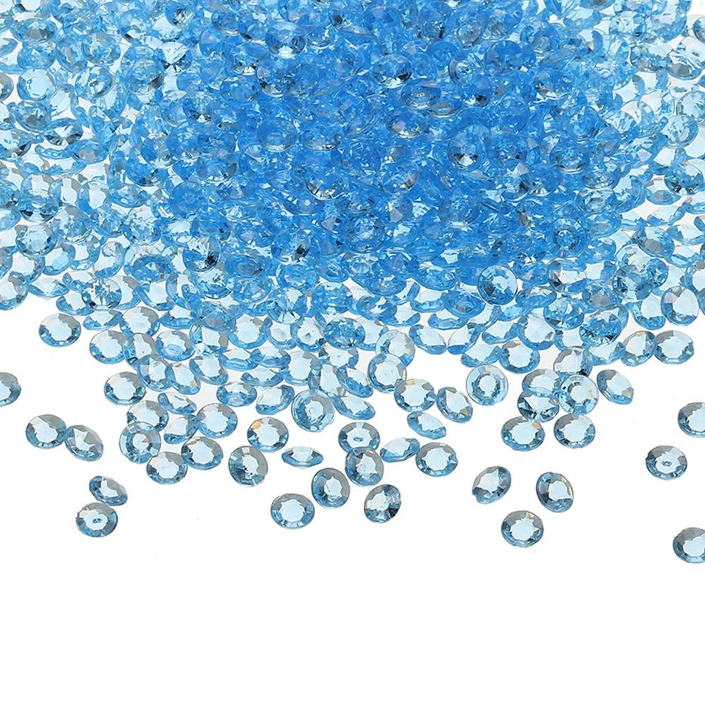 4000 Pcs Acrylic Wedding Table Diamonds 6mm Crystals Gems Light Blue
