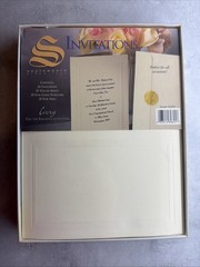 ‎Wedding Invitations IVORY Print Your Own Invites 25 Sets Southworth 100 pc Kit
