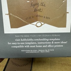 Vintage Hobby Lobby Wedding Invitations 50 Count Brown neutral color rustic new