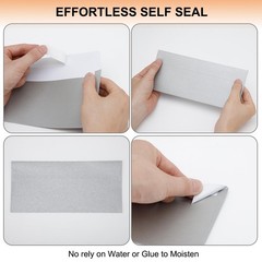 100 Pack Metallic Silver Envelopes #10 Business Envelopes 4-1/8 x 9-1/2 Self …