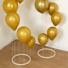 2 WHITE Spiral Plastic Balloon Tower Stand Kit Sturdy Round Base Centerpieces