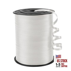 Curling Ribbon, 1/5″ Wide x 500 Yards Christmas Curling Ribbons White Crimped