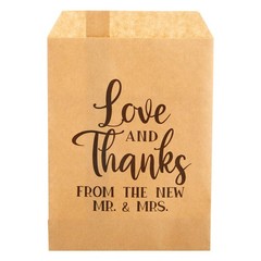 Sparkle and Bash Cookie Bags for Wedding Favors – 5 x 7.5 In, Inches, brown