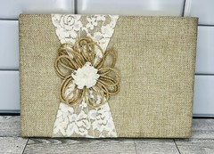 David Tutera Burlap and Lace Wedding Guest Book Special Event Occasions 60 Pages