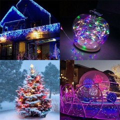 100 LEDs 10M Solar Waterproof LED Copper Wire String Light Wedding Xmas Decor SS