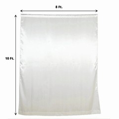 8×10 ft IVORY Satin CURTAIN Wedding Photography Backdrop Panel Party Decorations