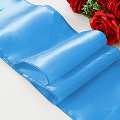 PCS Satin Chair Sashes Bows for Wedding Reception- Universal 50 Aqua Blue