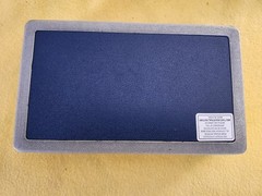 Pewter Silver Wedding Memory Box Blue Interior With Green Ribbon ￼
