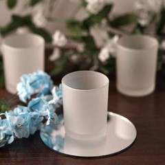 Frosted GLASS Candle VOTIVE HOLDERS for Wedding Centerpieces Table Decorations