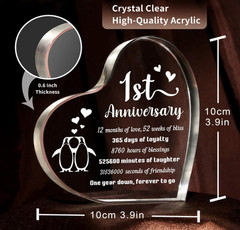 1 Year Anniversary Wedding Gifts for Boyfriend Girlfriend, One Year 1st Annivers