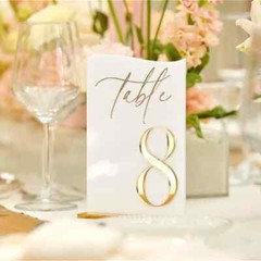 Wedding Table Numbers 3D Gold Mirror Table Numbers Wedding Table Decor