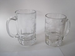 Bride Groom German Wedding Toasting Mugs Captain Harold Larson Happy Days Set 2