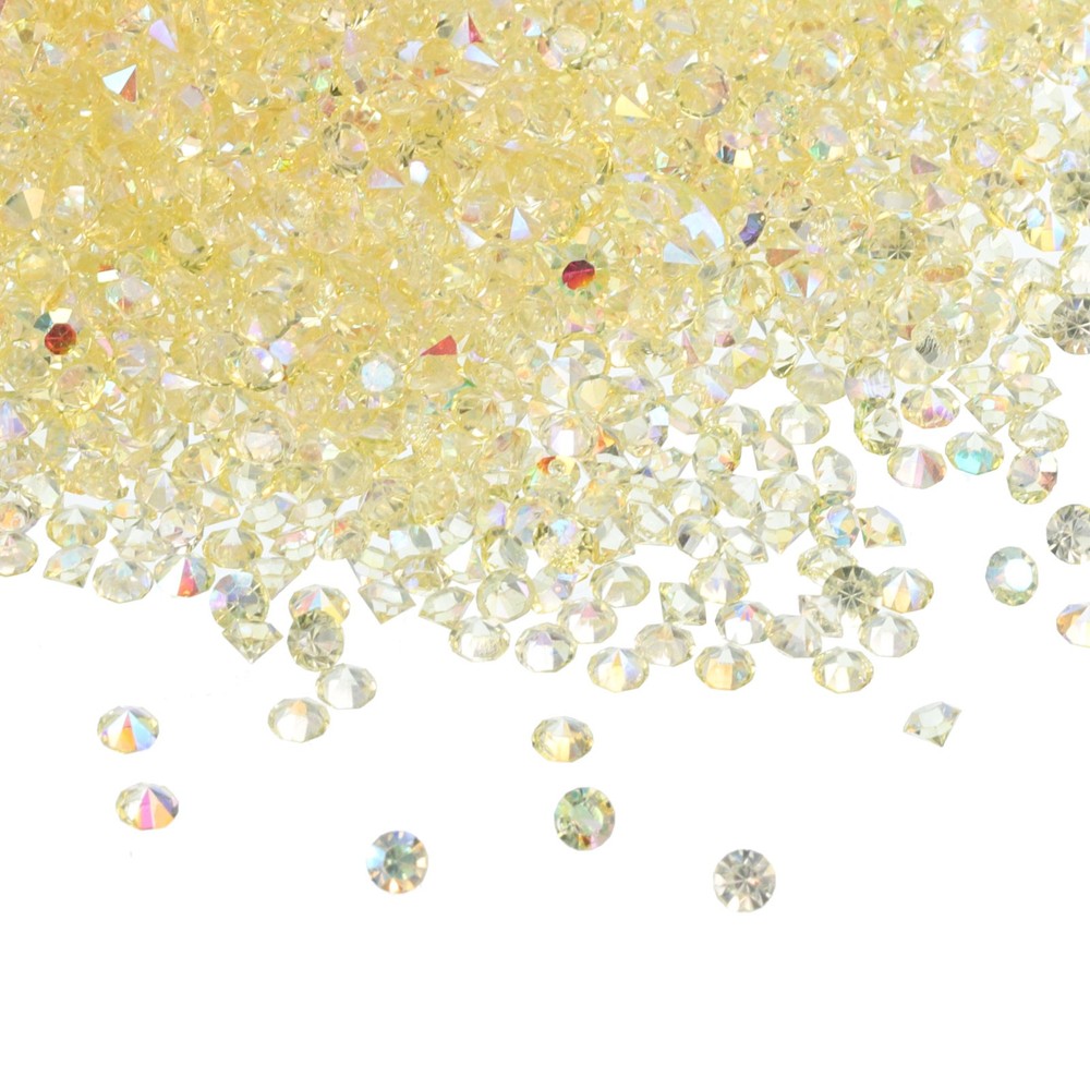 14000Pcs Acrylic Wedding Table Diamonds 3mm Crystals Gems Light Yellow AB