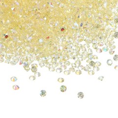 14000Pcs Acrylic Wedding Table Diamonds 3mm Crystals Gems Light Yellow AB