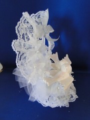 New Elegant Wedding Glittery Sparkling White Love Birds Cake topper with Heart