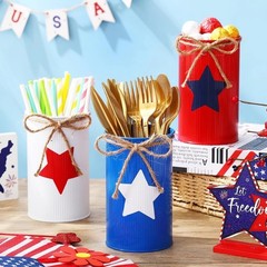 12 Pcs Memorial Day Table Centerpieces Patriotic Vases Red White and Blue Dec…