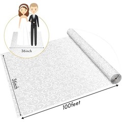 Thickened Aisle Runner for Wedding CeremonyFeet White Aisle Vine（3x100feet）