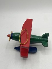 Hanging Airplane, Green, Red, Yellow, Blue, Great For Baby Room Wooden. Vintage
