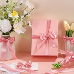 woric Pink Ribbon 1 Inch 50 Yards Bow Satin 1 inch x 1800 inches,