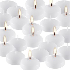 50 Pack of 2-Inch White Floating Candles – Ideal for Weddings, Home Décor,