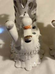 Table Centerpieces White Porcelain Swan Vase Planters Pierced Reticulate Design