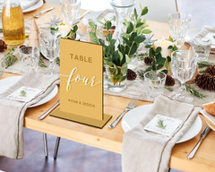 Personalised Engraving & 3D Raised Wooden MDF Wedding Table Number