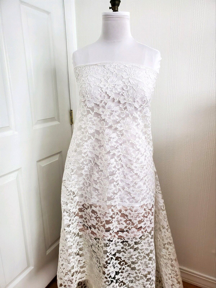 Bridal Lace White Beautiful 3 Pounds! 2 Pieces Great for Weddings