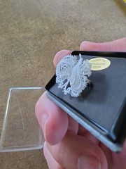 Handcrafted Swiss Lace Dainty Delicate Starched Lace Butterfly Pin