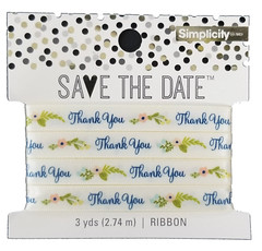 Thank You Printed Ribbon (3 yards)