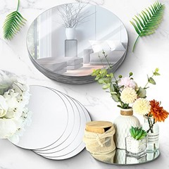 18 Pcs Round Mirror Candle Plate Set Round Trays Circle Centerpieces 10 Inch