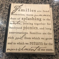 Wood Cover Wedding Families Memory Photo Album New Holds 72 4×6 Photos