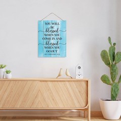 Religious Decor Sign, You will Be Blessed When You Come In Sign, Rustic Woode…