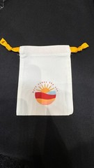 3×5 cotton «Here comes the sun» drawstring pouch /party favor /250 pcs