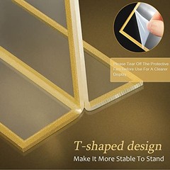 24 Pack Gold Acrylic Sign Holders, Gold Picture Frame, 4 x 6 Inch Vertical