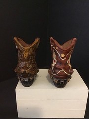 Vintage Mini Cowboy Boots – Western Wedding Cake Toppers, Rustic Accent